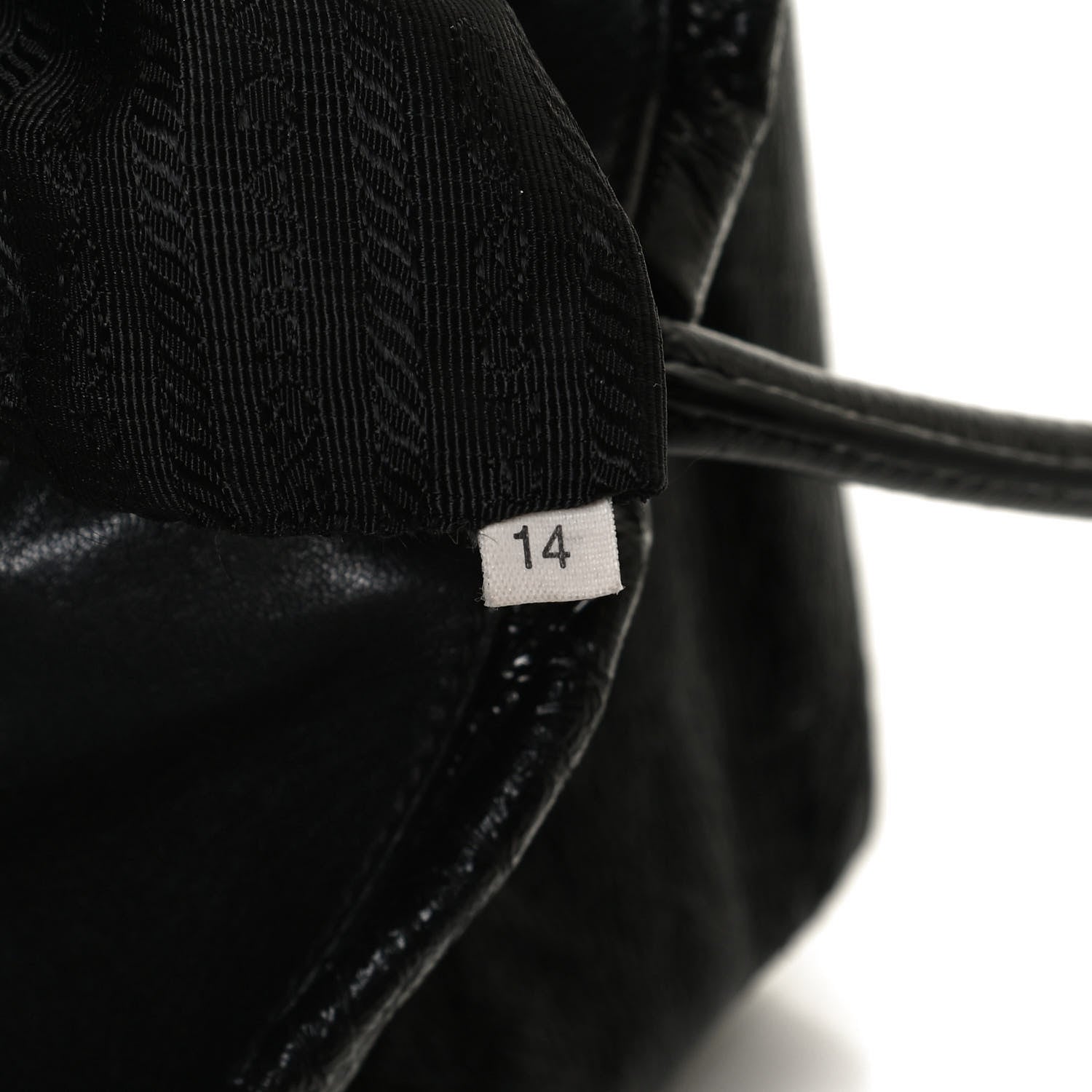 Prada Vernice Bow Tote Black 7 of 11