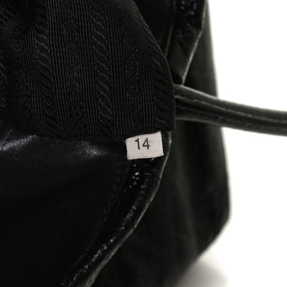 Prada Vernice Bow Tote Black 7 of 11