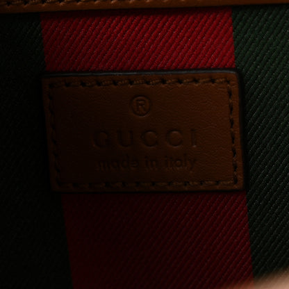 Gucci GG Supreme Monogram Emblem Medium Tote Bag Beige Dark Brown 6 of 10