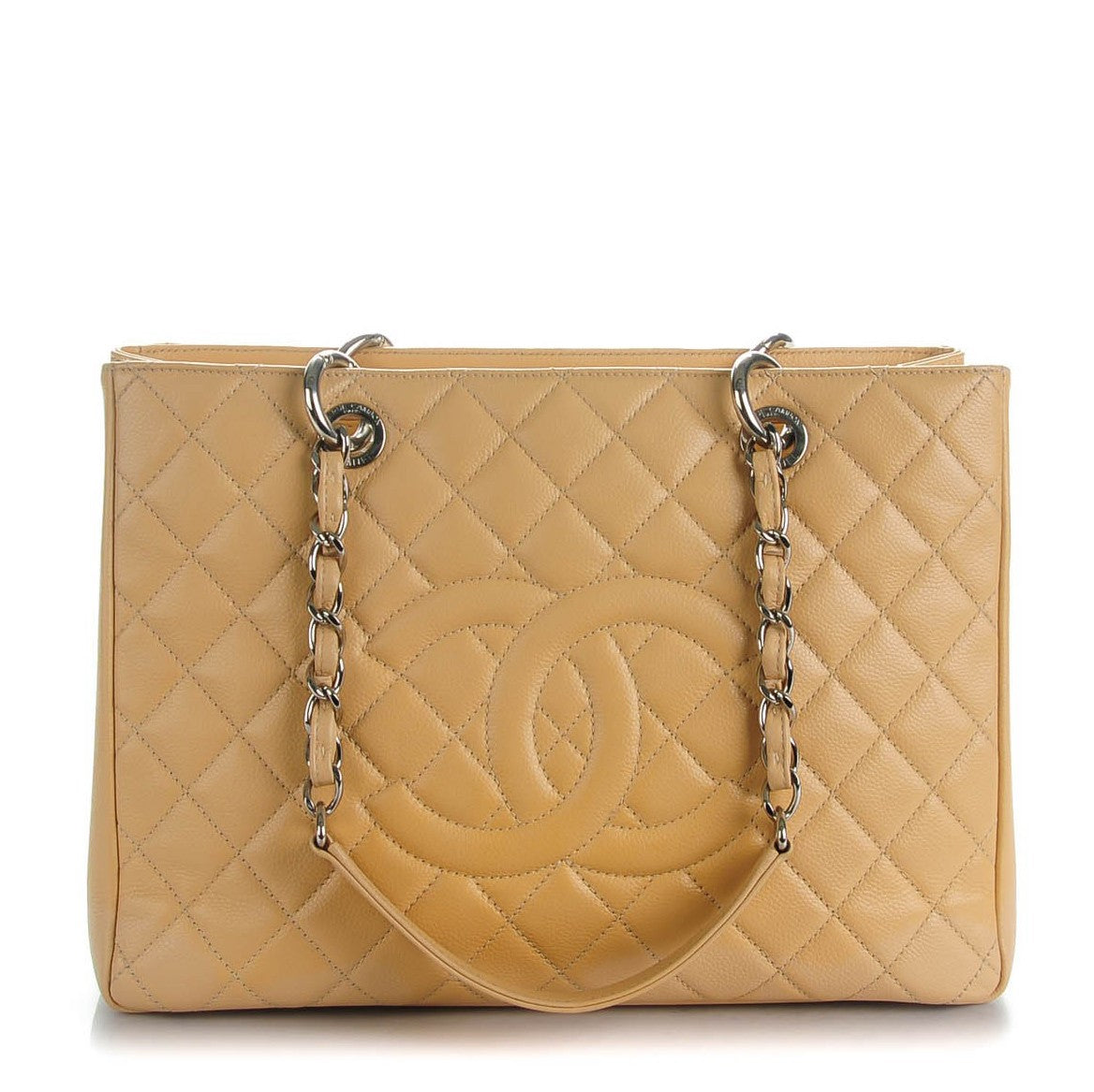 Chanel Caviar Quilted Grand Shopping Tote GST Beige 1 of 7