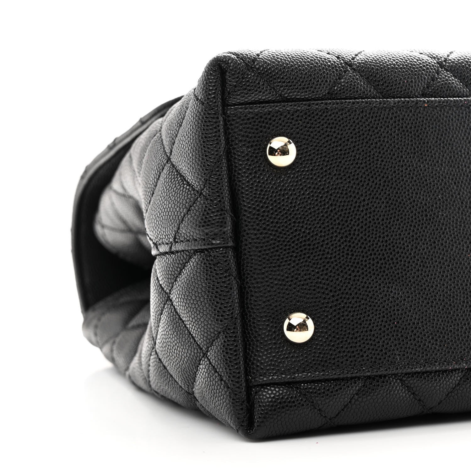 Chanel Caviar Quilted Medium Coco Handle Flap Black 10 of 12