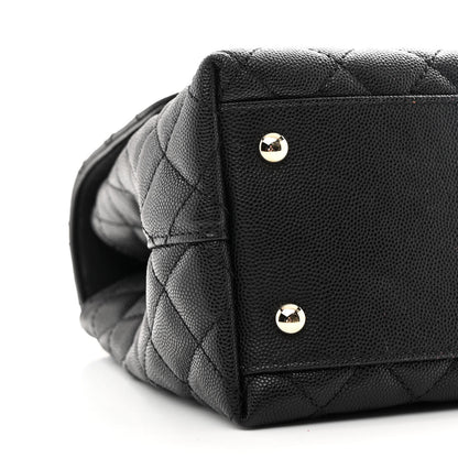 Chanel Caviar Quilted Medium Coco Handle Flap Black 10 of 12