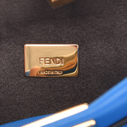 Fendi Shiny Nappa Micro Peekaboo Iconic Satchel Blue Royal 7 of 8