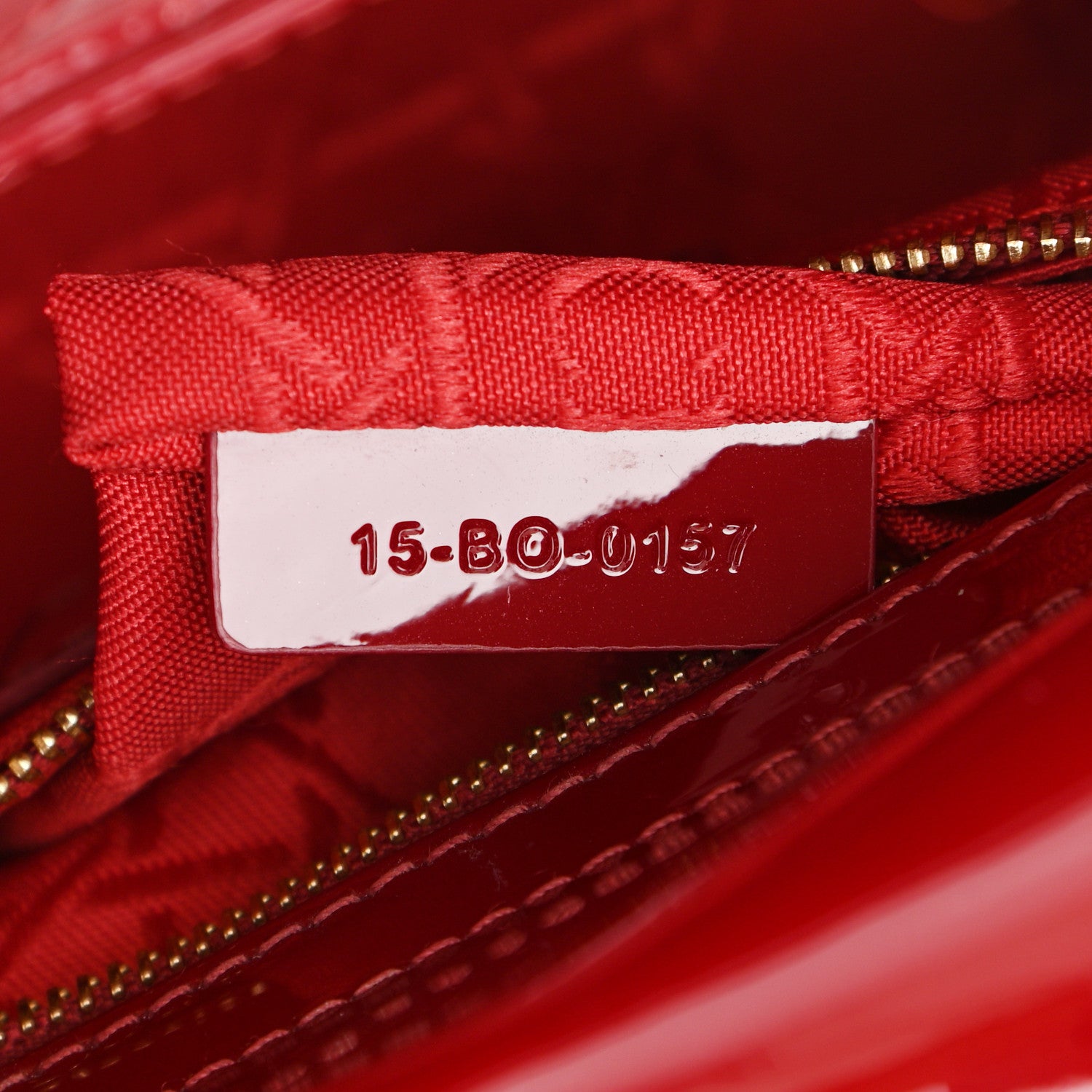 Christian Dior Patent Cannage Mini Lady Dior Red 7 of 12