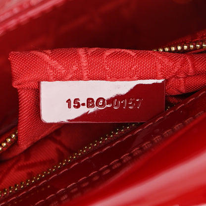 Christian Dior Patent Cannage Mini Lady Dior Red 7 of 12