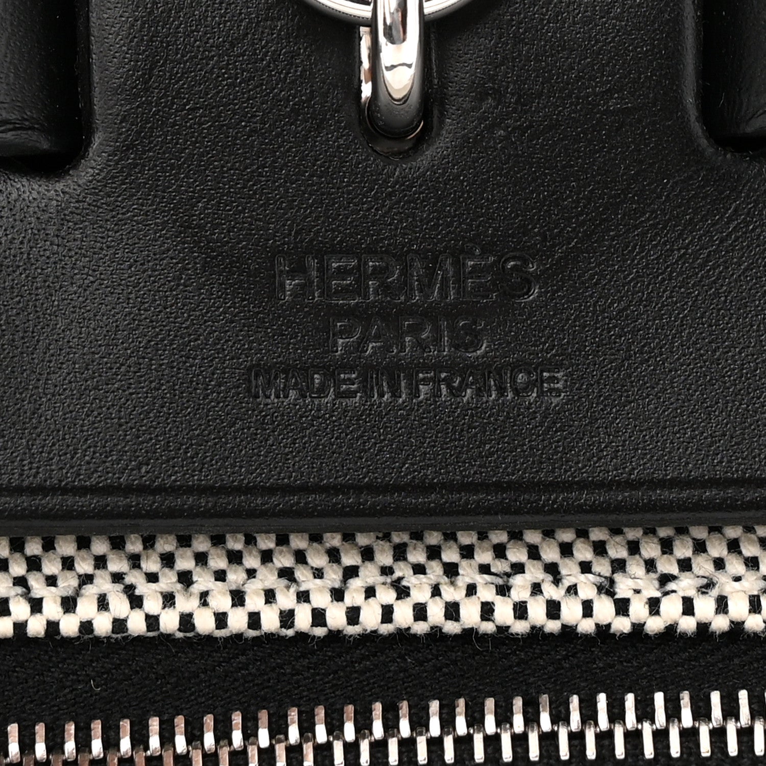 Hermes Toile H Berline Vache Hunter Herbag Zip PM 31 Black Ecru 7 of 12