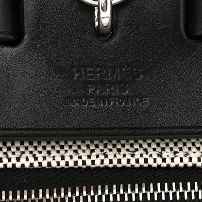 Hermes Toile H Berline Vache Hunter Herbag Zip PM 31 Black Ecru 7 of 12