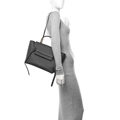 Celine Grained Calfskin Mini Belt Bag Grey 2 of 9