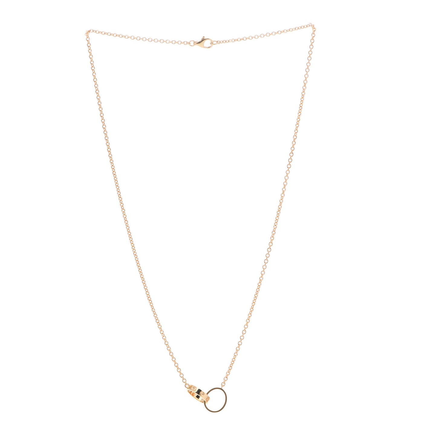 18K Yellow Gold Interlocking LOVE Necklace