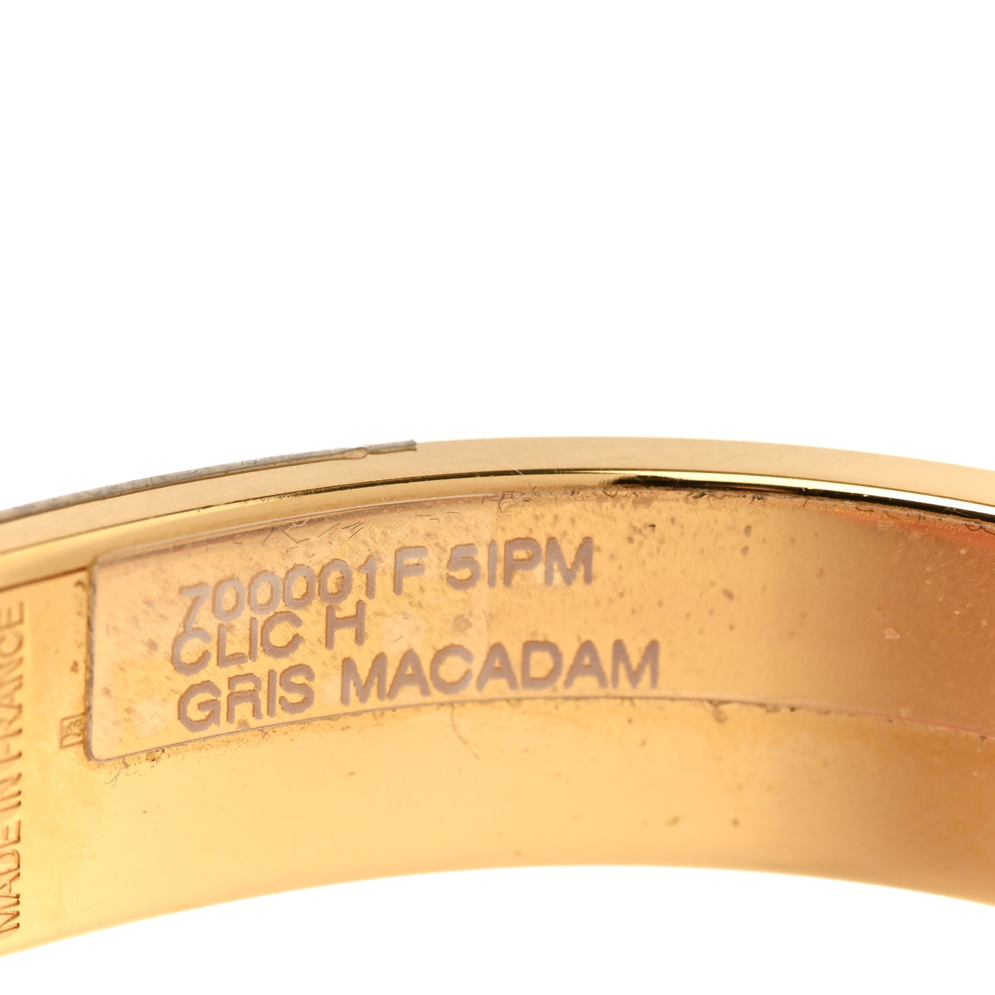 Enamel Narrow Clic Clac H Bracelet PM Marron Glace