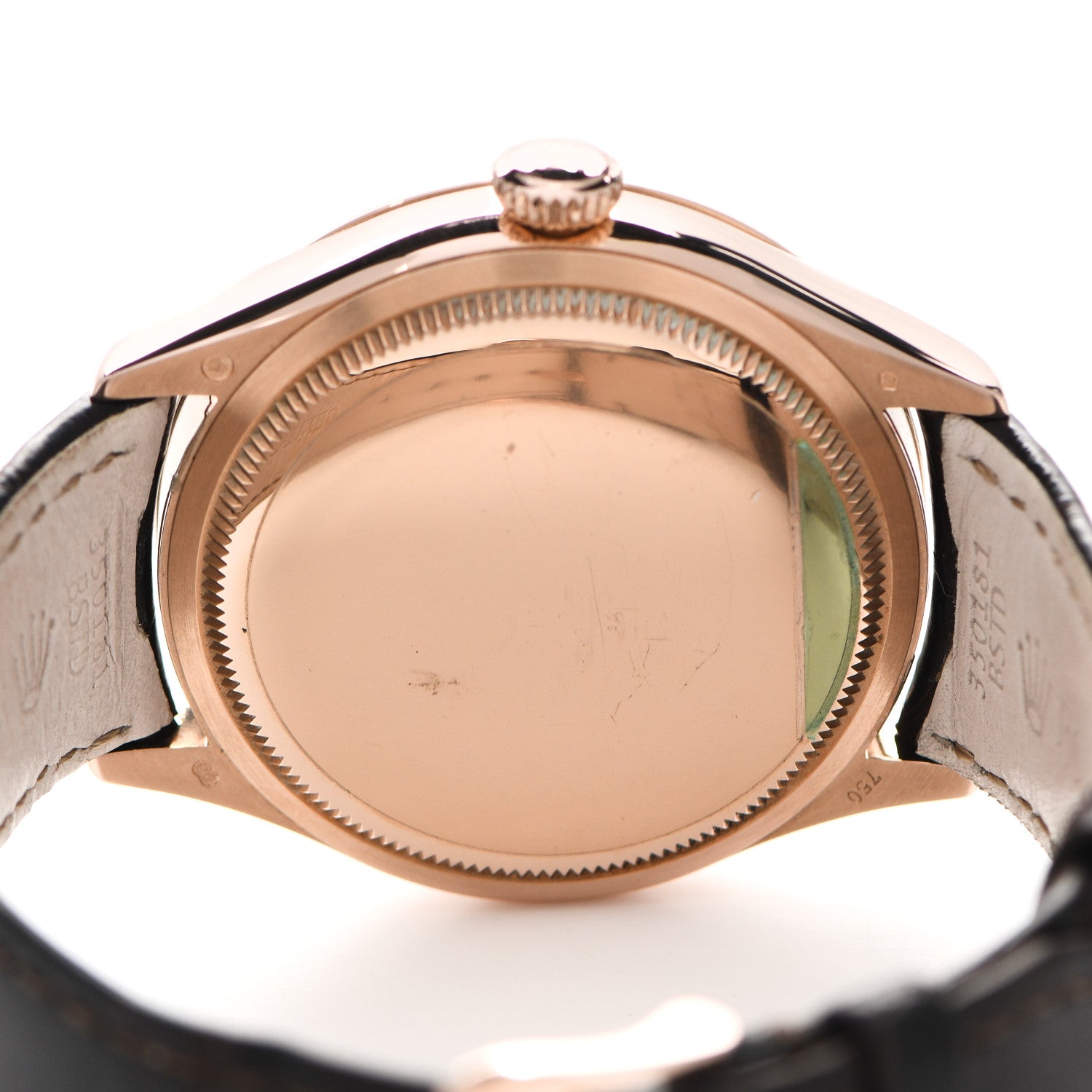 Rolex 18K Everose Gold Alligator 39mm Cellini Dual Time Watch Ivory 50525 4 of 4