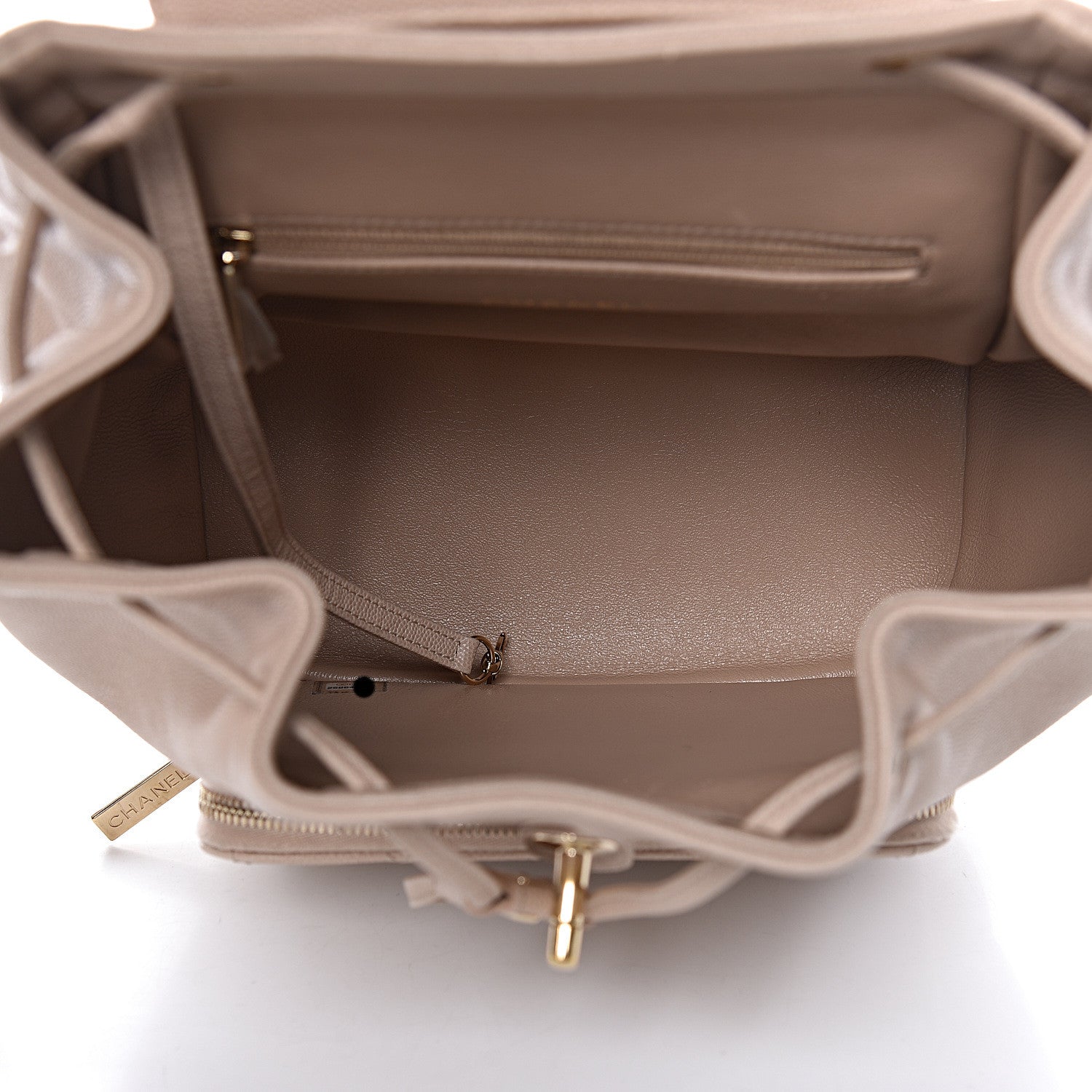 Chanel Caviar Quilted Business Affinity Backpack Beige 5 of 19