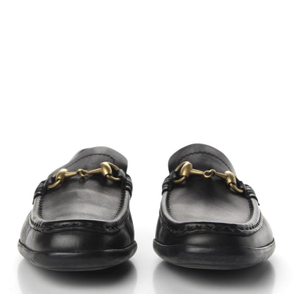 Gucci Calfskin Mens Horsebit Driver Loafers 8 Black 2 of 10