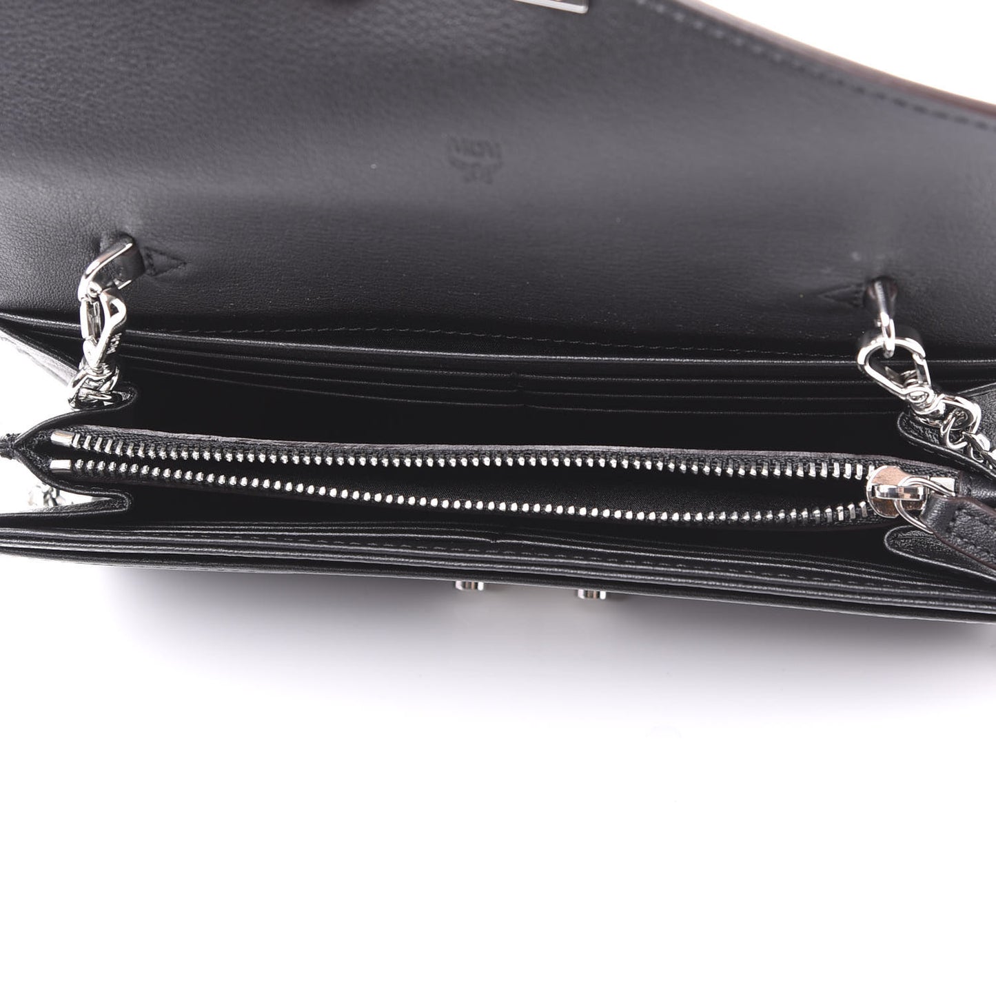 Calfskin Ottomar Large Patricia Wallet On Chain Black