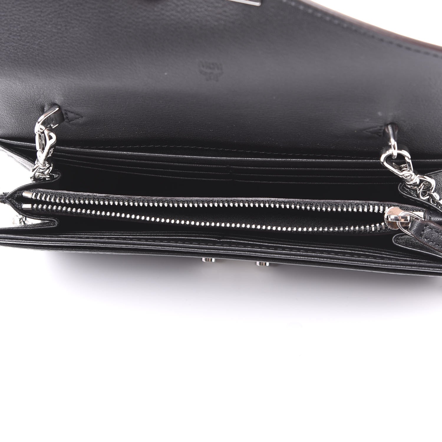 MCM Calfskin Ottomar Large Patricia Wallet On Chain Black 4 of 10
