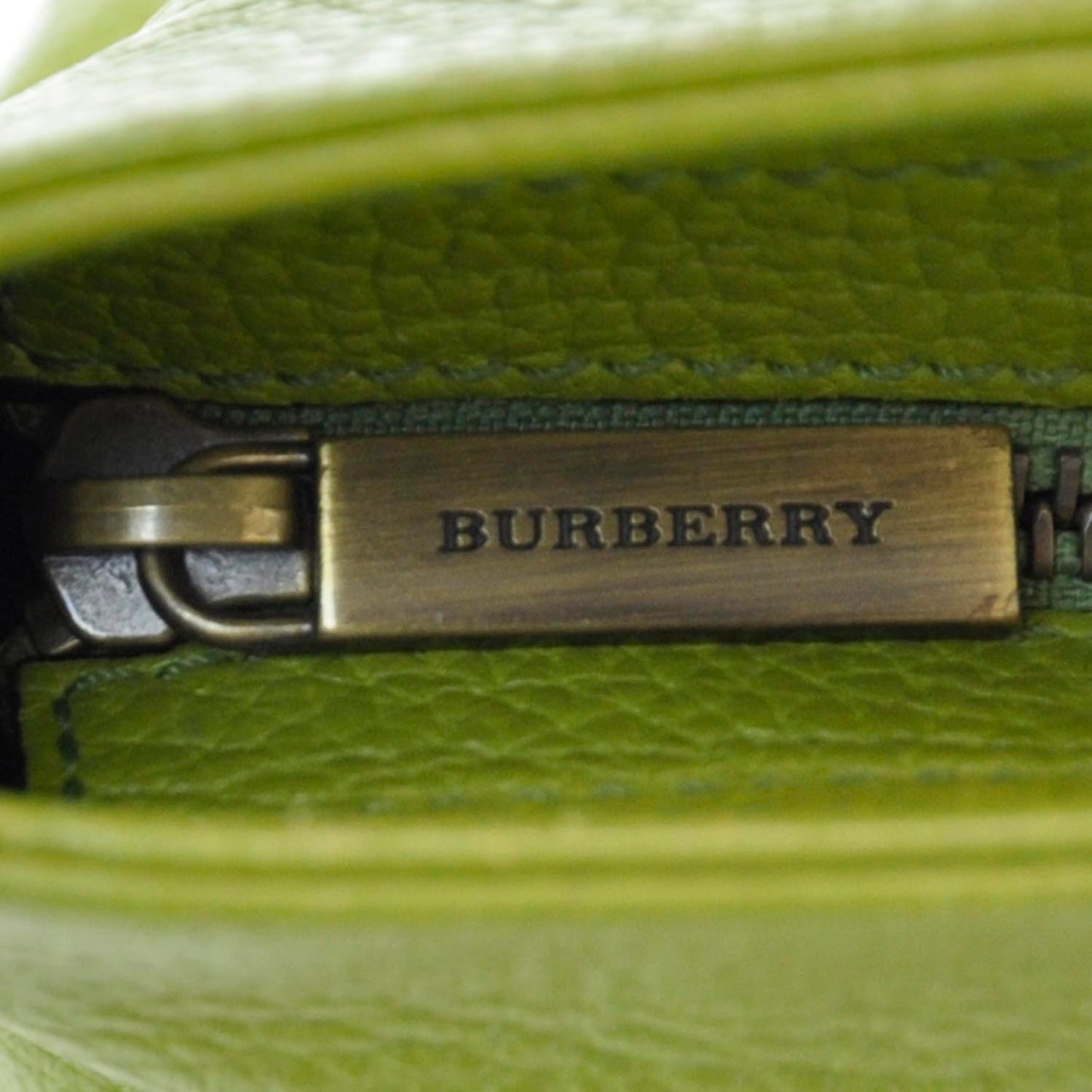 Leather Haymarket Check Horn Toggle Shoulder Bag Green
