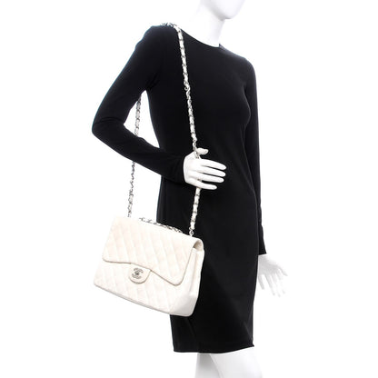 Chanel Lambskin Quilted Jumbo Single Flap White 2 of 19