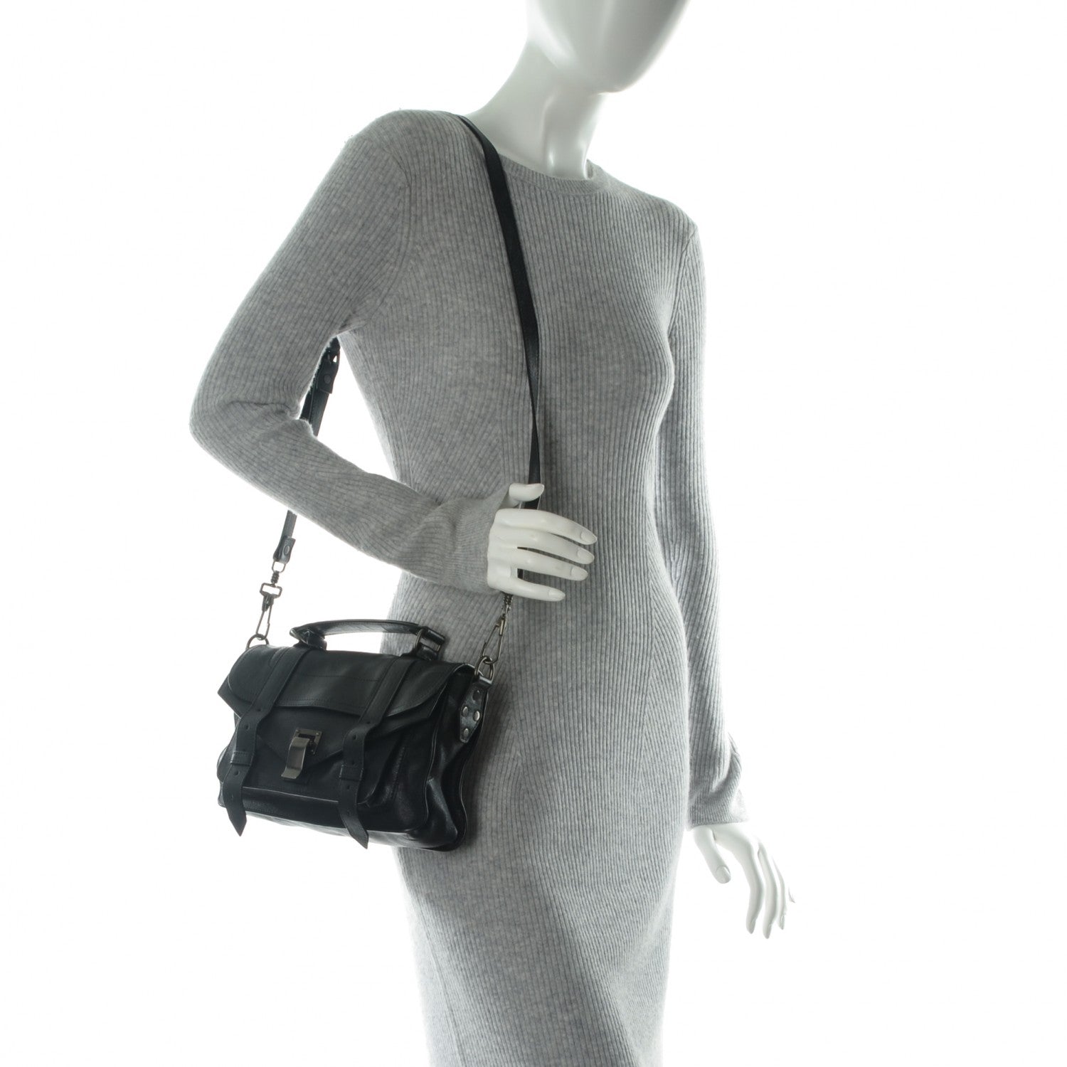 Proenza Schouler Lambskin Tiny PS1 Satchel Black 2 of 6