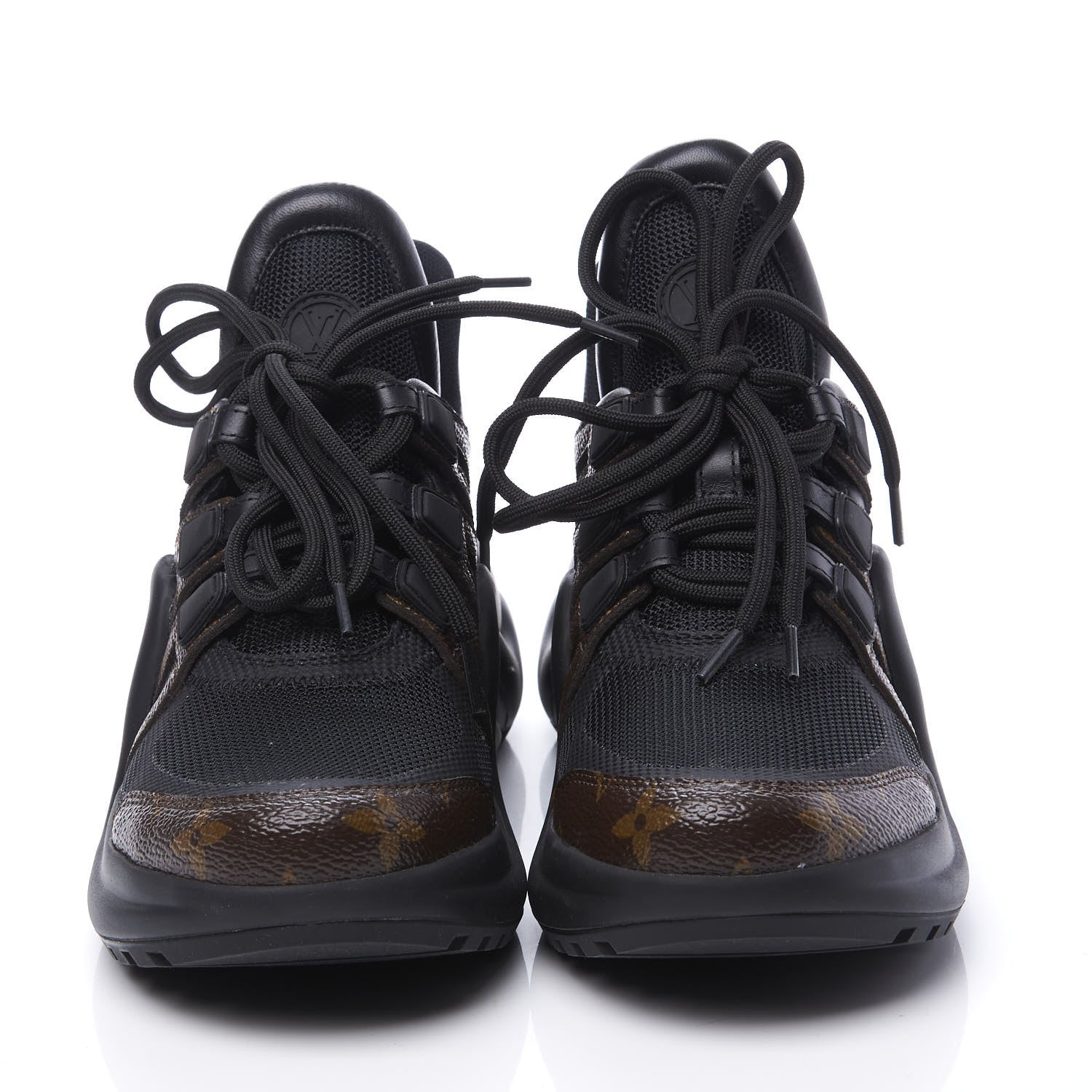 Louis Vuitton Calfskin Patent Monogram LV Archlight Sneakers 35.5 Black 3 of 11