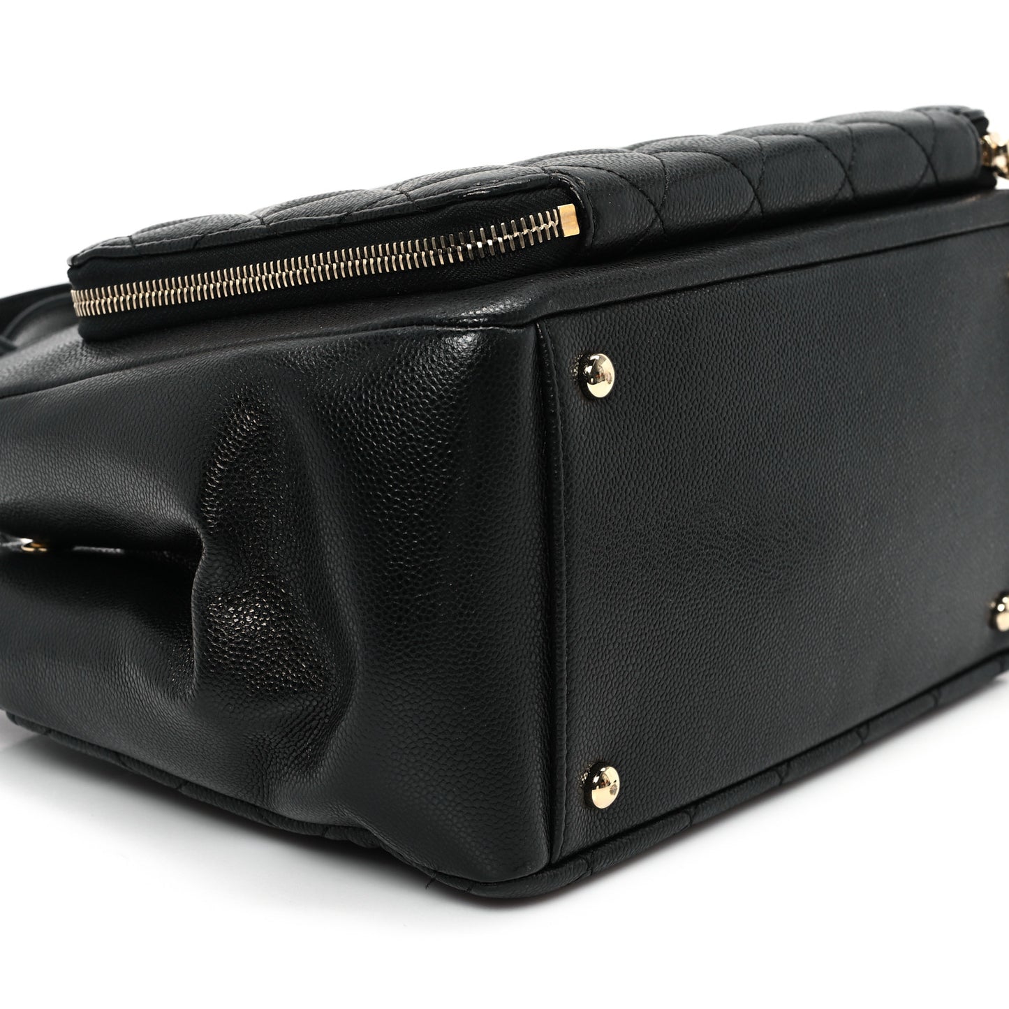 Caviar Quilted Small Business Affinity Shopping Bag Black