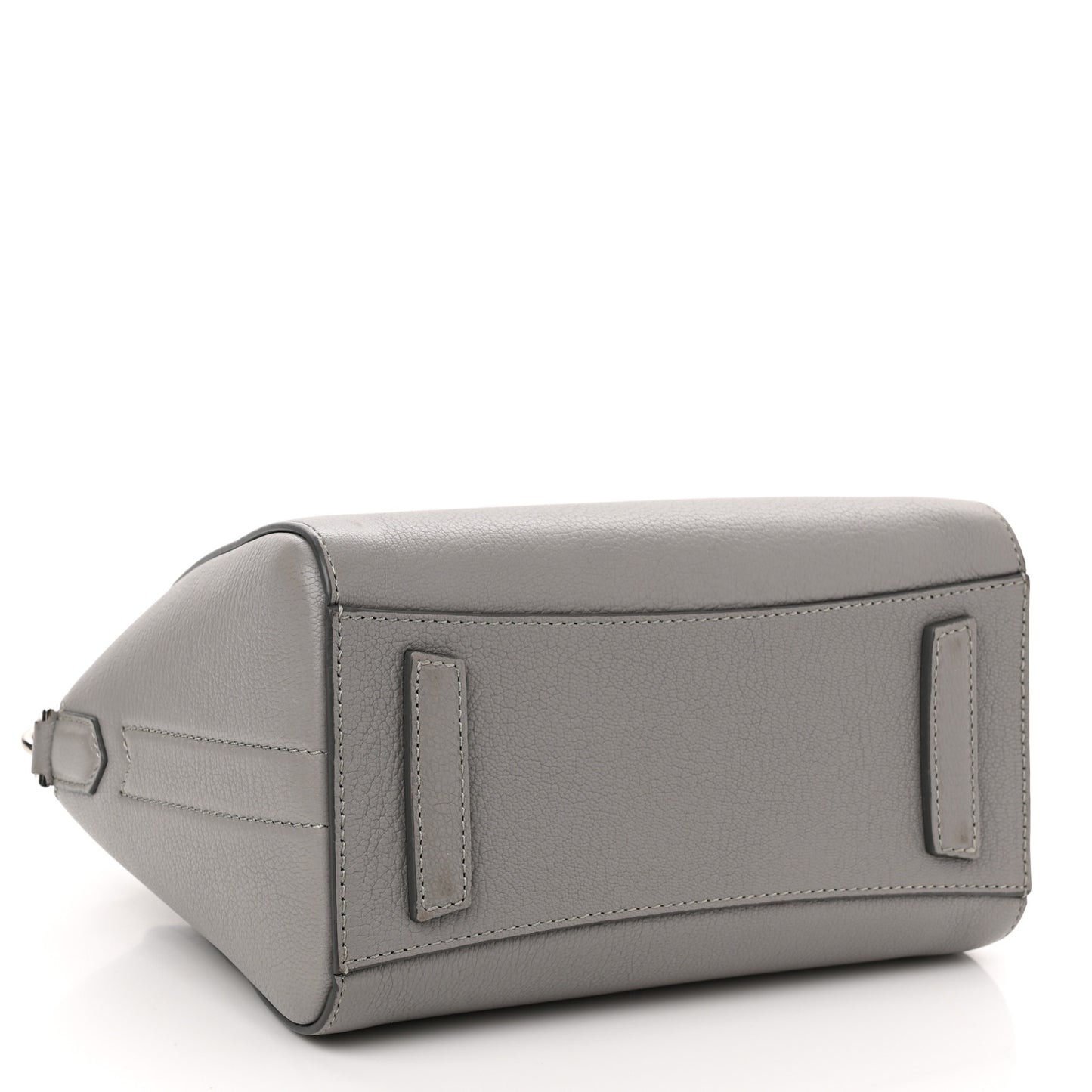 Sugar Goatskin Mini Antigona Pearl Grey