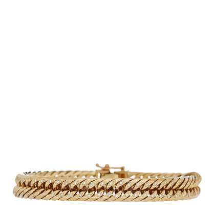 Parker & West by FASHIONPHILE 18K Yellow Gold Diamond .38ct Chain Bracelet 1 of 6