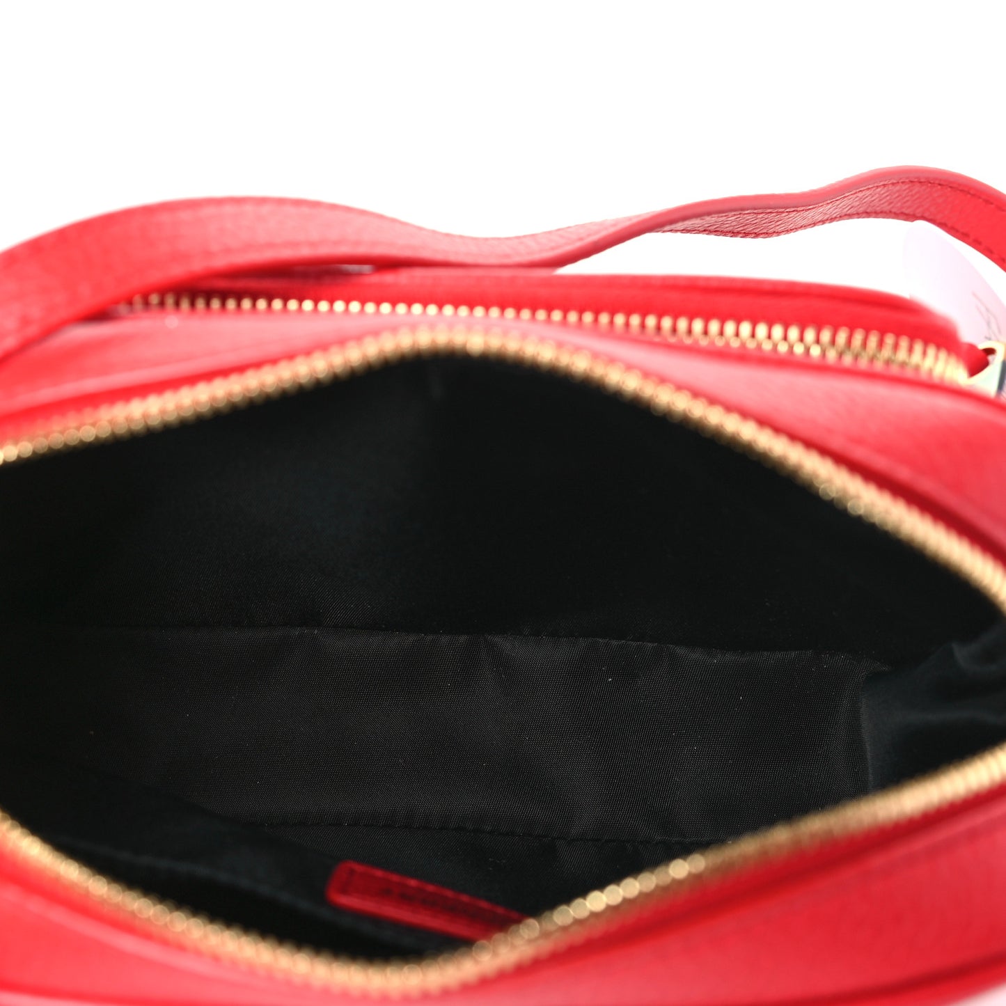 Grained Calfskin Small Camera Bag Red