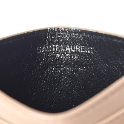 Saint Laurent Calfskin Y Quilted Monogram LouLou Credit Card Case Nude Powder 6 of 13
