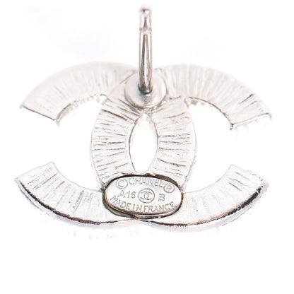 Chanel Crystal CC Earrings Silver 5 of 6