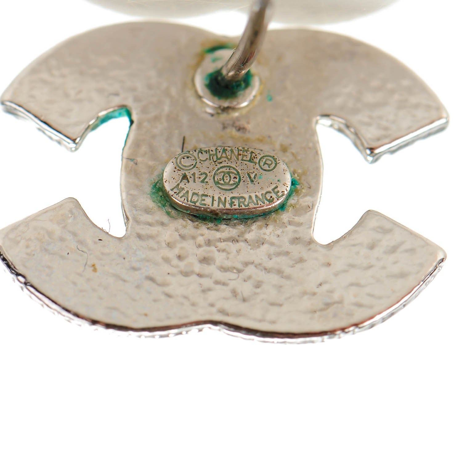 Chanel Crystal CC Earrings Silver 7 of 7