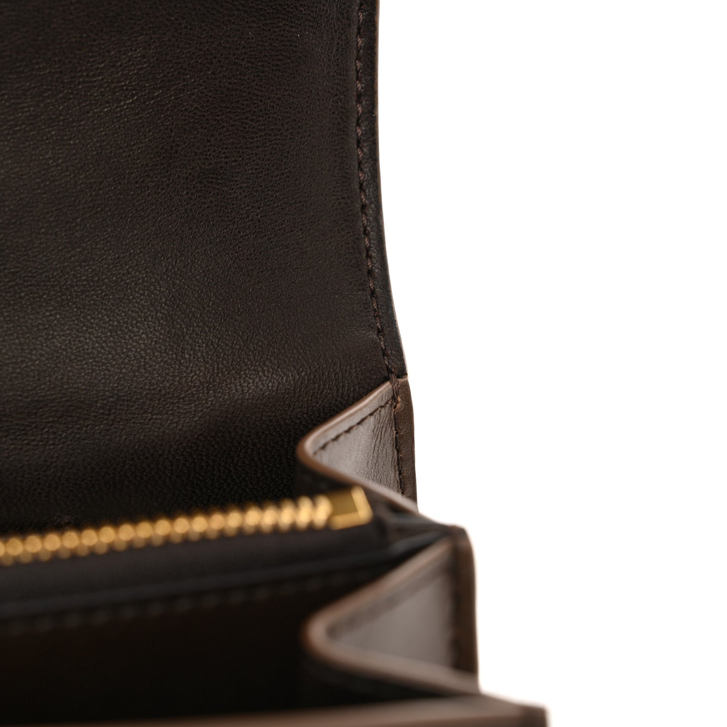 Sleek Calfskin The Sofia 10 Top Handle  Stone