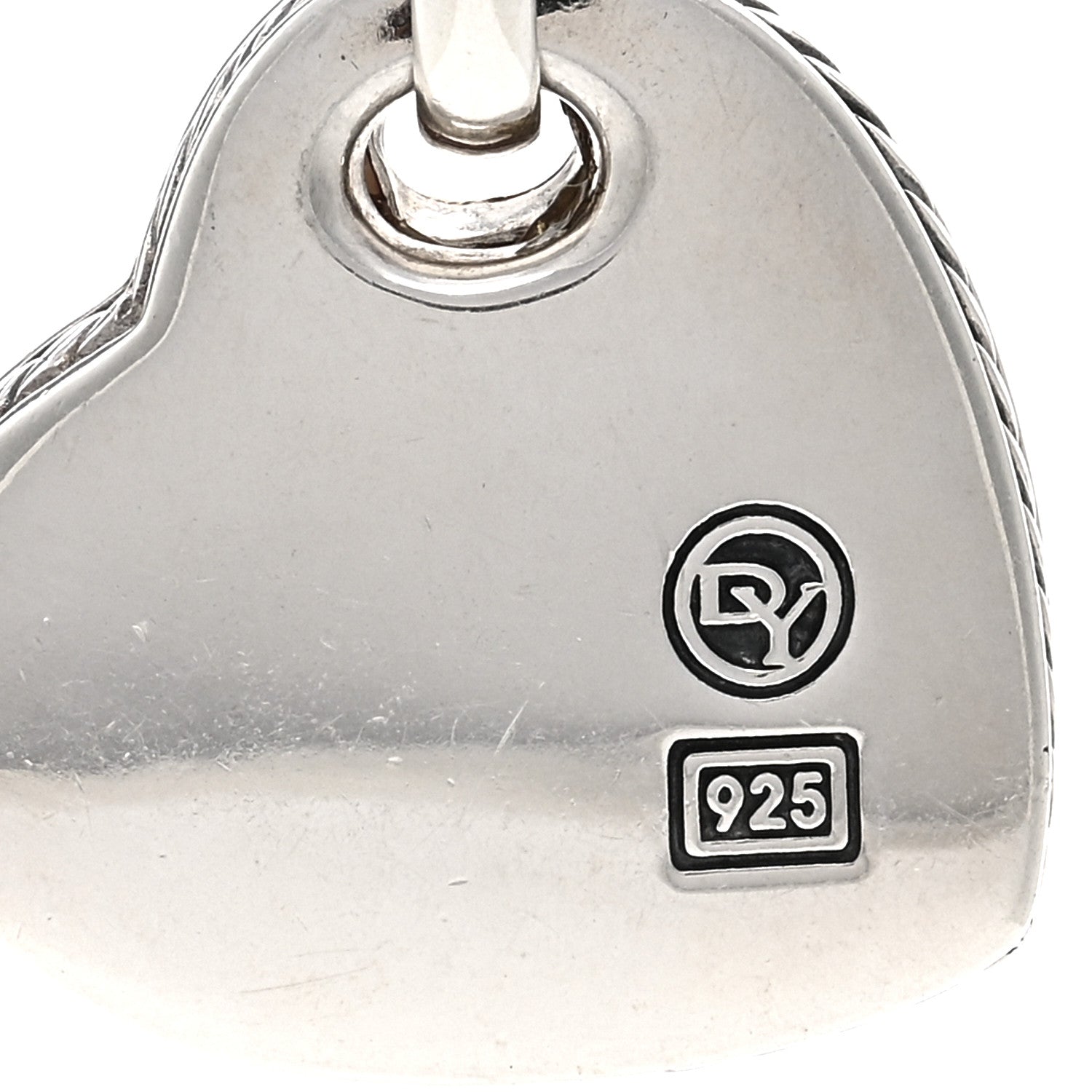 David Yurman DAVID YURMAN Sterling Silver Diamond Rhodochrosite Heart Pendant Necklace 4 of 4