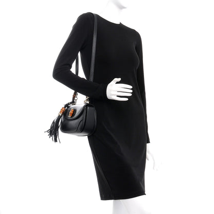 Gucci Cellarius Calfskin Small New Bamboo Top Handle Bag Black 2 of 9