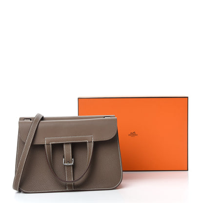 Hermes Taurillon Clemence Halzan 25 Etoupe 11 of 11