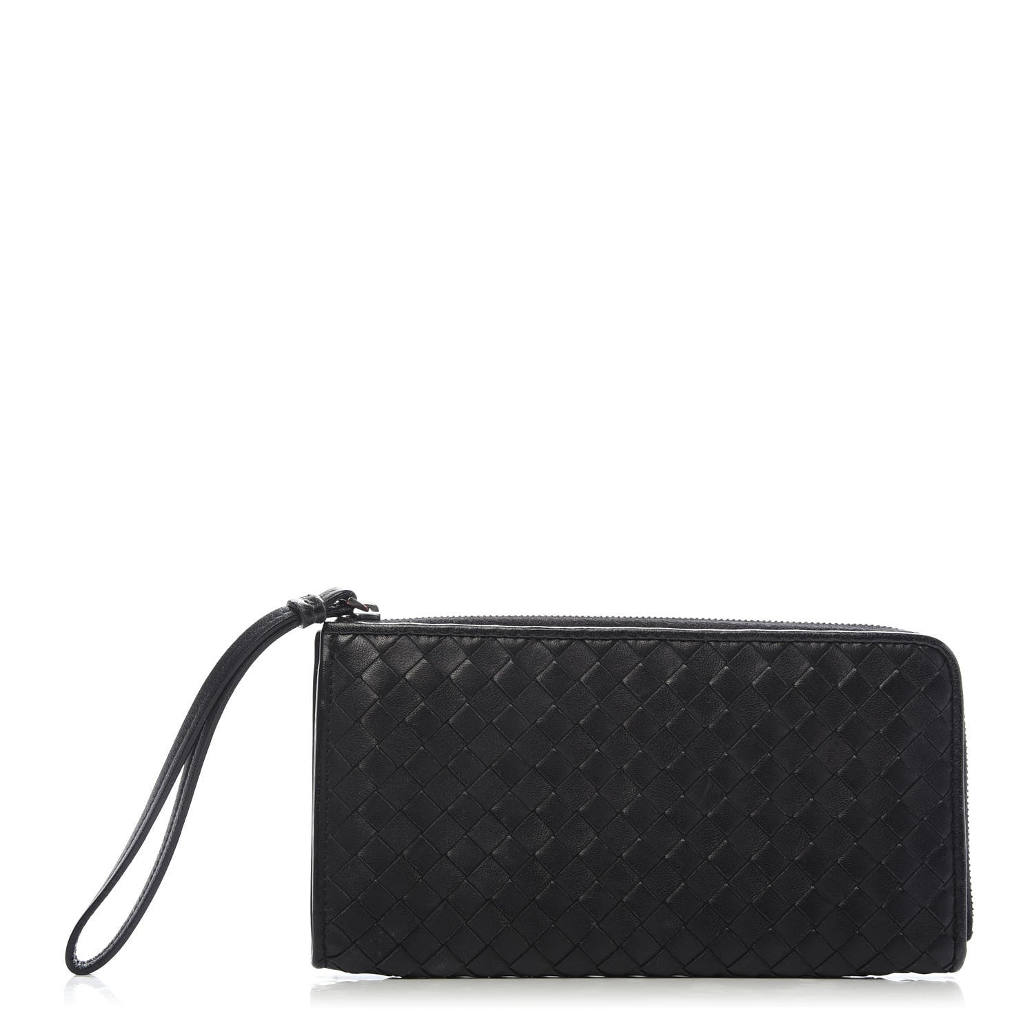 Bottega Veneta Nappa Intrecciato Zip Around Wallet Black 1 of 8