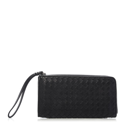 Bottega Veneta Nappa Intrecciato Zip Around Wallet Black 1 of 8