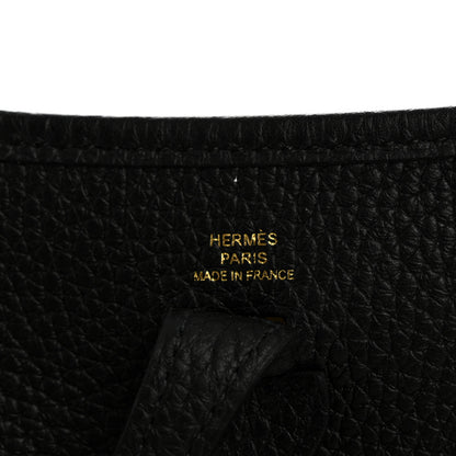 Hermes Taurillon Clemence Evelyne TPM Black 6 of 12