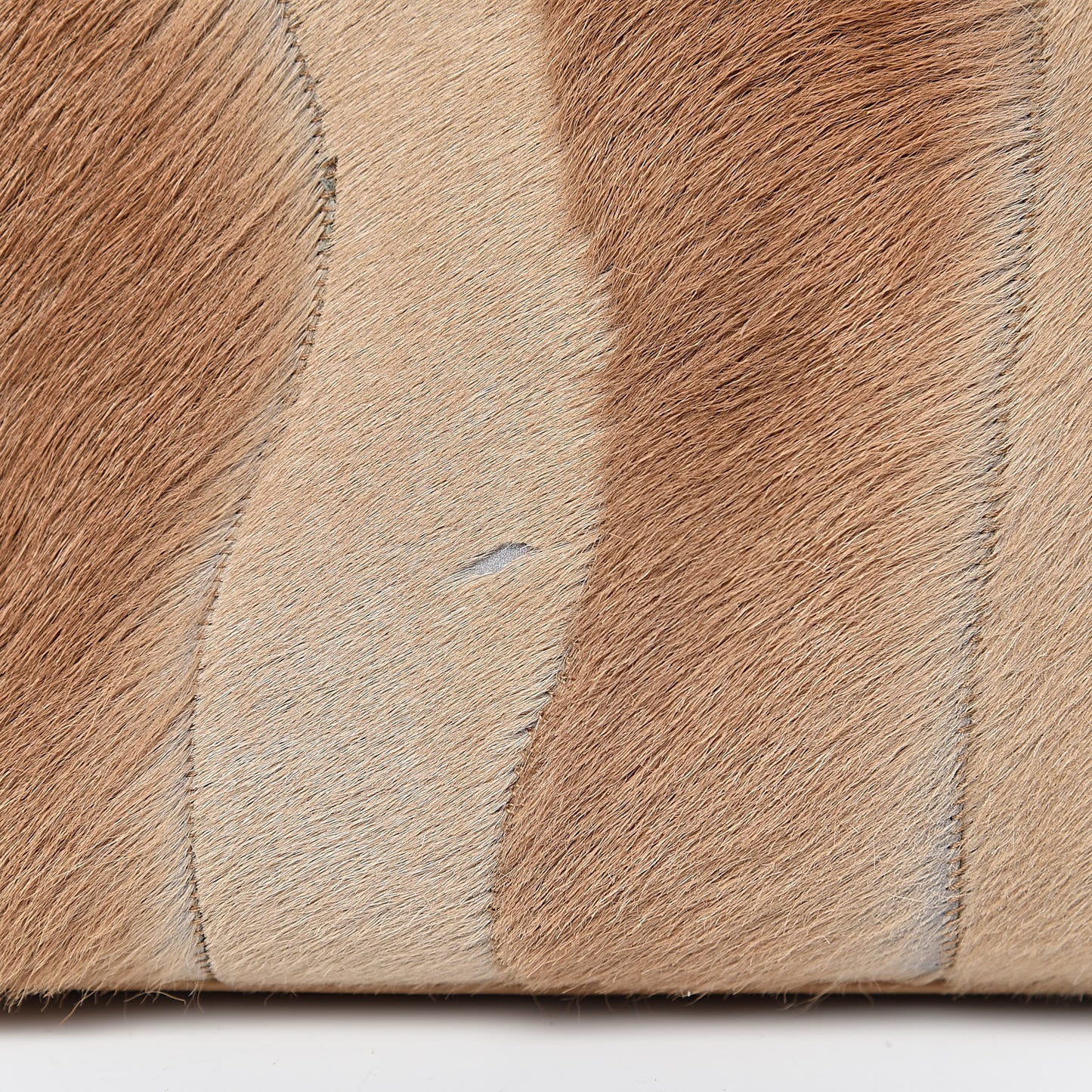 Lambskin Pony Hair Shoulder Bag Beige