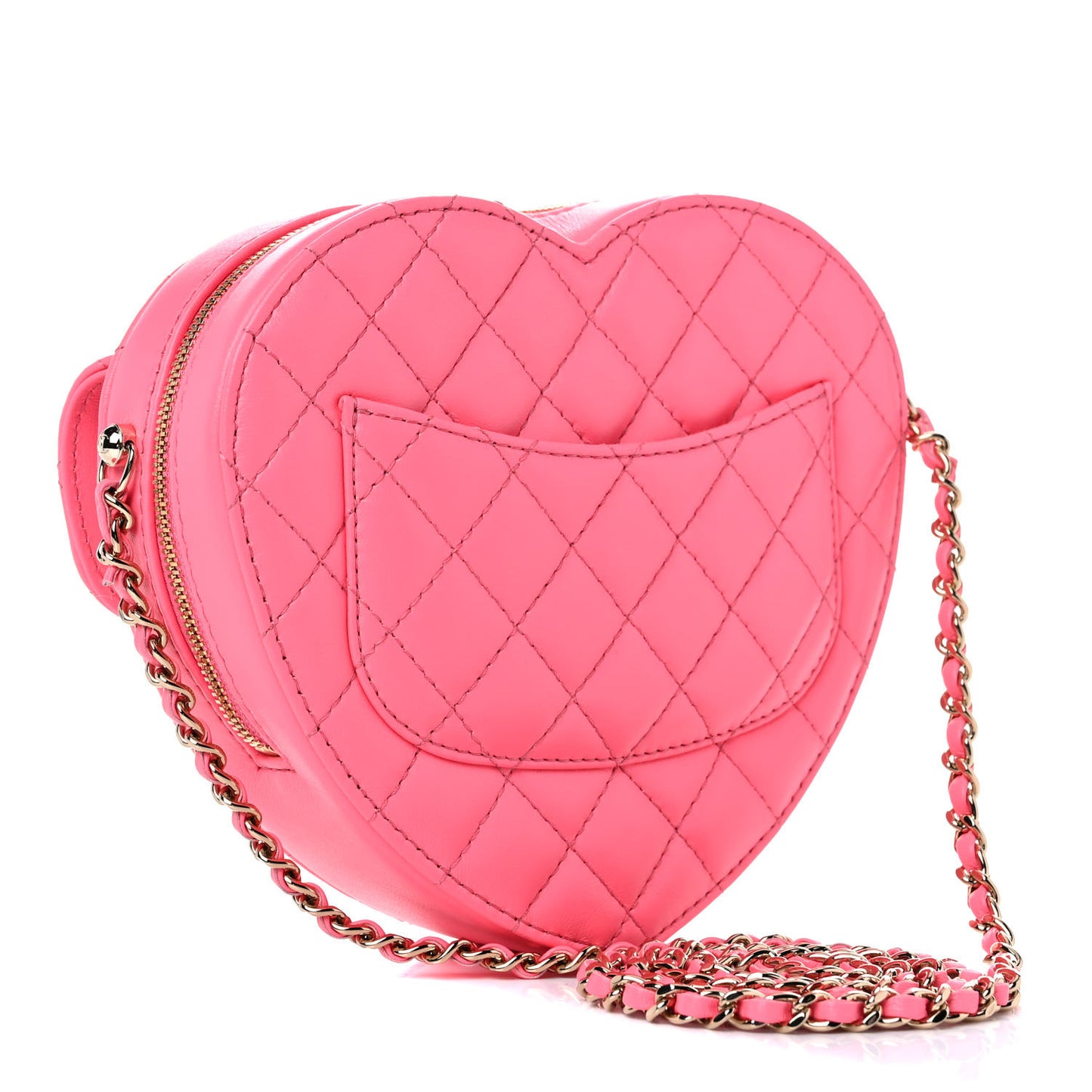 Lambskin Quilted CC In Love Heart Bag Pink