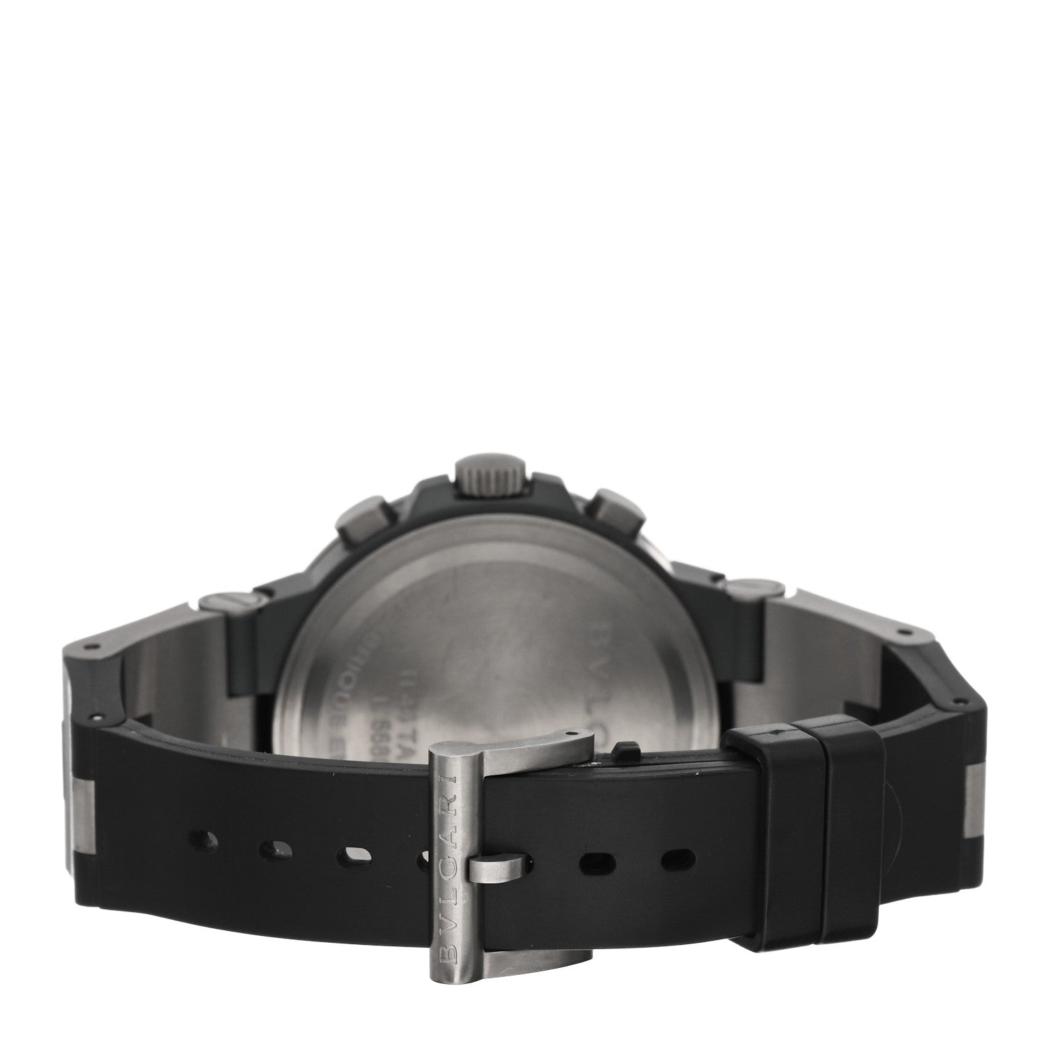 Bulgari Titanium Rubber 44mm Diagono Chronograph Automatic Watch Black 3 of 5