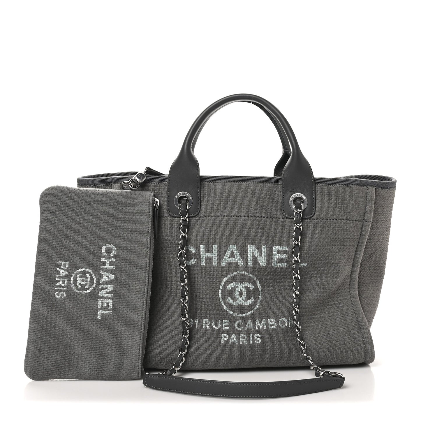 Mixed Fibers Small Deauville Tote Grey