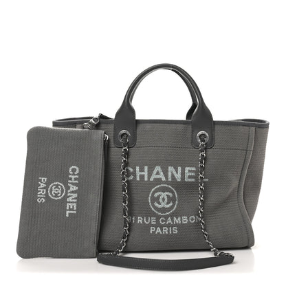 Chanel Mixed Fibers Small Deauville Tote Grey 3 of 11