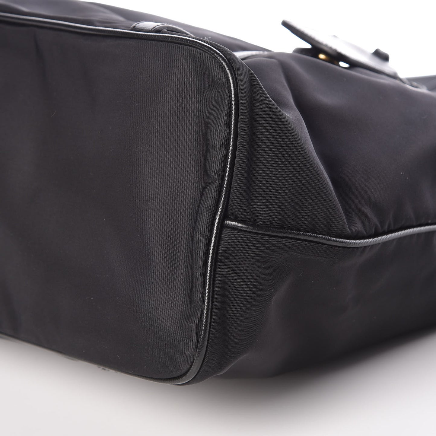 Tessuto Nylon Saffiano Jacquard Logo Tote Black