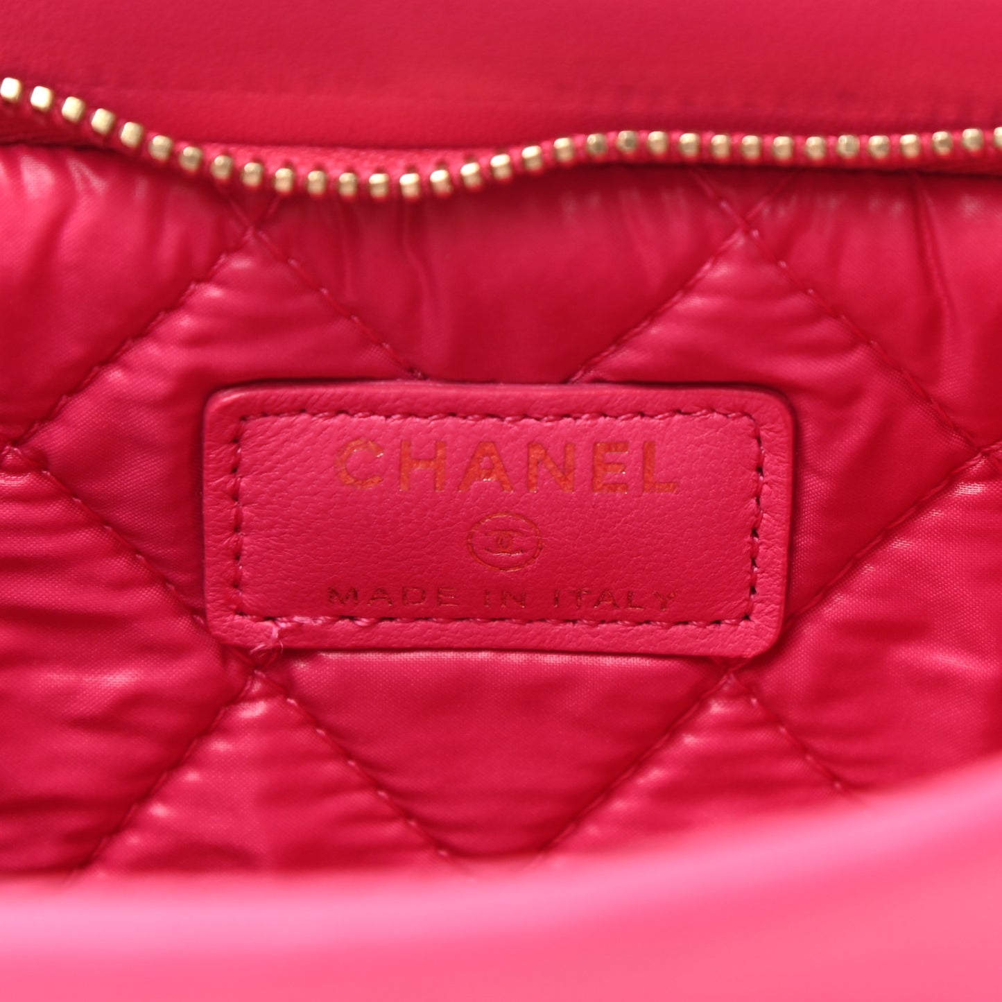 Lambskin Quilted Beauty CC Boy Clutch Fuchsia
