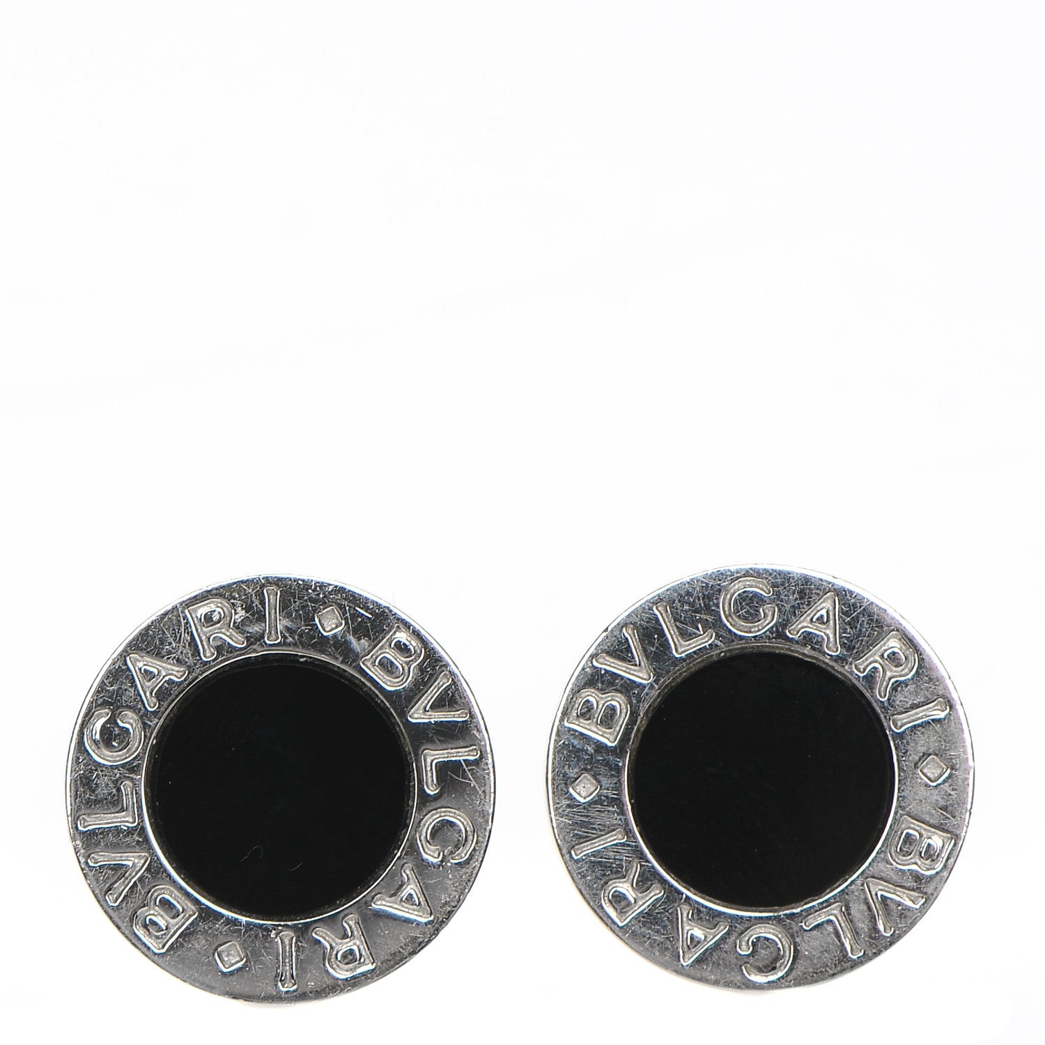 Bulgari 18K White Gold Black Onyx BVLGARI BVLGARI Stud Earrings 1 of 4