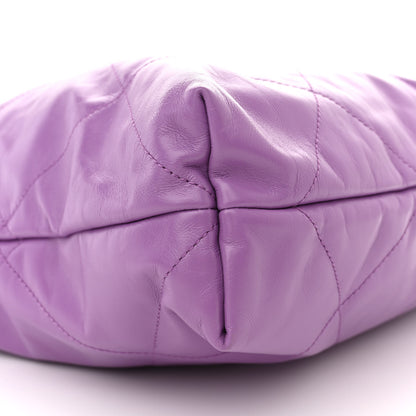 Chanel Shiny Calfskin Quilted Chanel 22 Purple 10 of 11