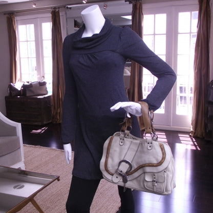 Christian Dior Leather Gaucho Beige 2 of 10
