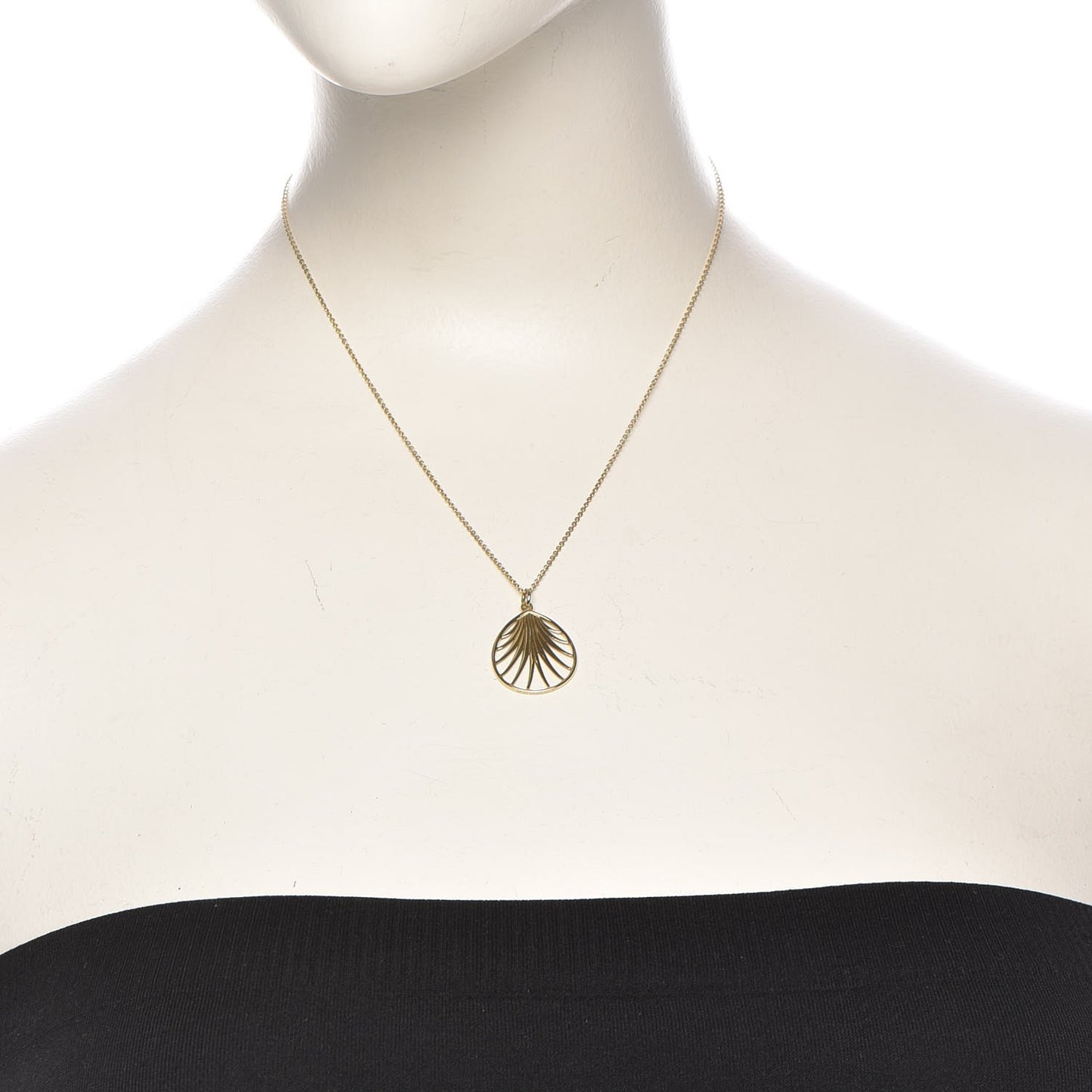 18K Yellow Gold Small Paloma Picasso Villa Paloma Palm Pendant Necklace