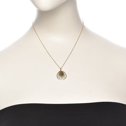 Tiffany 18K Yellow Gold Small Paloma Picasso Villa Paloma Palm Pendant Necklace 2 of 6