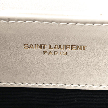 Saint Laurent Calfskin Y Quilted Monogram Small Loulou Chain Satchel Ivory 6 of 10